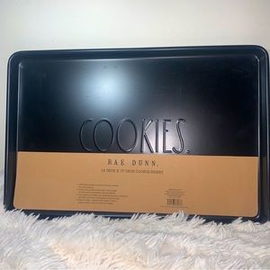 Rae Dunn Cookie Sheet Non Stick Black 12x17 Steel “COOKIES” Baking